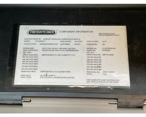 Freightliner Cascadia 125 Axle Assy, Fr (4WD)