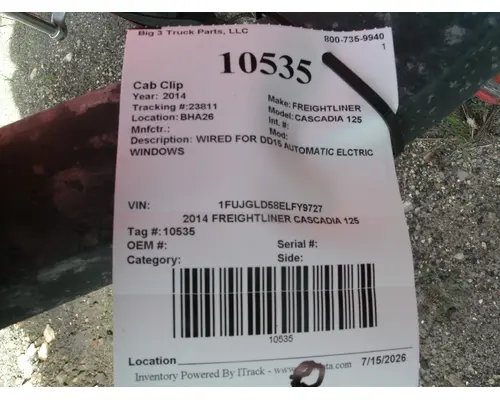 Cab FREIGHTLINER CASCADIA 125 Big 3 Truck Parts, LLC