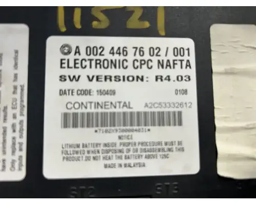 Freightliner Cascadia 125 Dash  Console Switch
