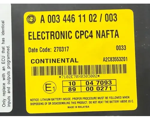 Freightliner Cascadia 125 Dash  Console Switch