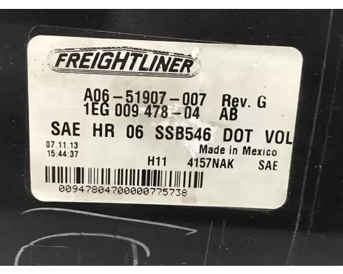 Freightliner Cascadia 125 Headlamp Assembly