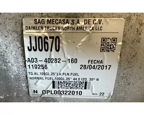 Freightliner Cascadia 126 Fuel Tank