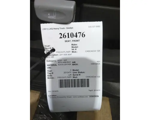 Seat, Front FREIGHTLINER CASCADIA 126 LKQ Heavy Truck - Goodys