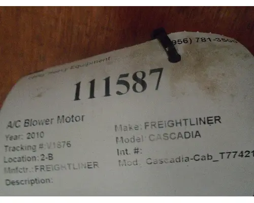 Blower Motor (HVAC) FREIGHTLINER Cascadia-Cab_T77421A Valley Heavy Equipment