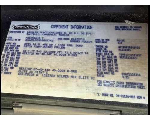 Freightliner Cascadia Evolution Equipment (Whole Vehicle)