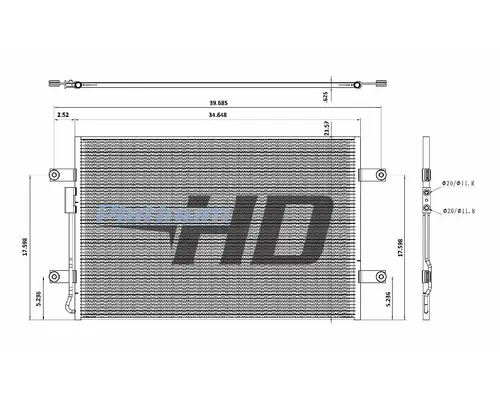 Air Conditioner Condenser FREIGHTLINER CASCADIA LKQ Evans Heavy Truck Parts