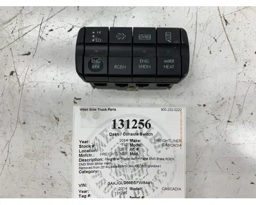 Dash / Console Switch FREIGHTLINER CASCADIA West Side Truck Parts
