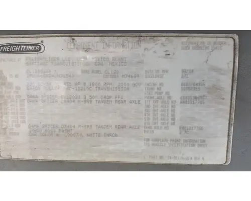 Freightliner Columbia 120 Cab