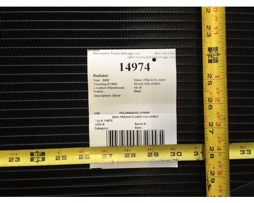 Radiator FREIGHTLINER COLUMBIA Morrison's Truck Salvage Ltd.
