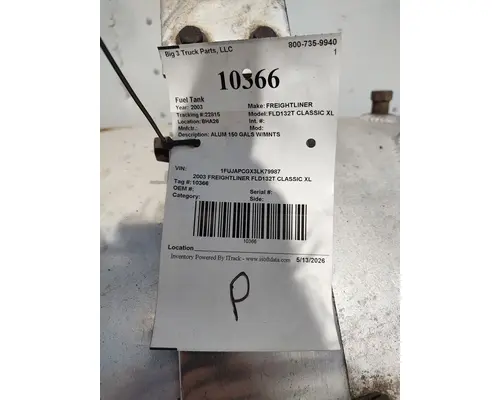 Fuel Tank FREIGHTLINER FLD132T CLASSIC XL Big 3 Truck Parts, LLC