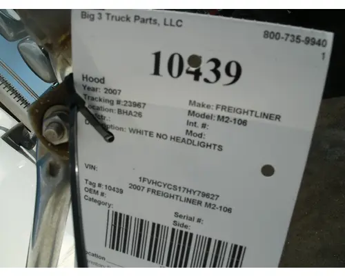 Hood FREIGHTLINER M2-106 Big 3 Truck Parts, LLC