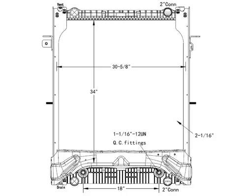 Radiator FREIGHTLINER M2 106 LKQ Geiger Truck Parts