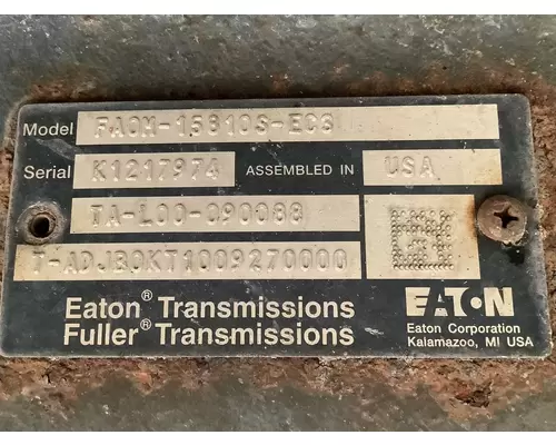 Fuller FAOM15810S-EC3 Transmission