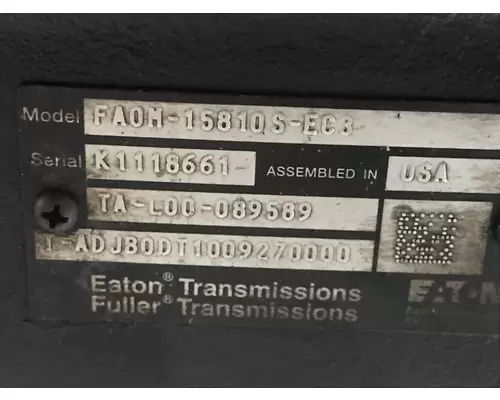 Fuller FAOM15810S-EC3 Transmission