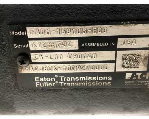 Fuller FAOM15810S-EC3 Transmission