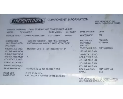 Transmission Assembly FULLER FAM-14810B-EA Aaa Truck Salvage