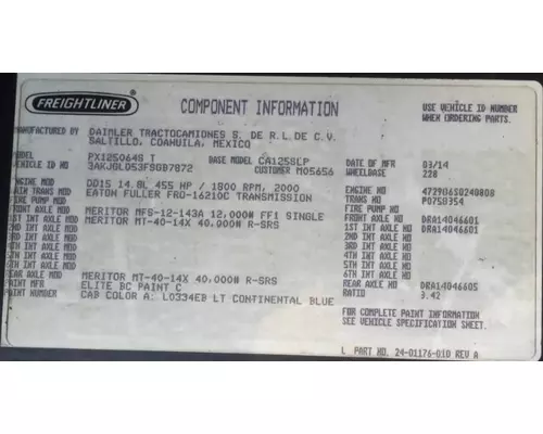 Transmission Assembly FULLER FRO16210C Aaa Truck Salvage