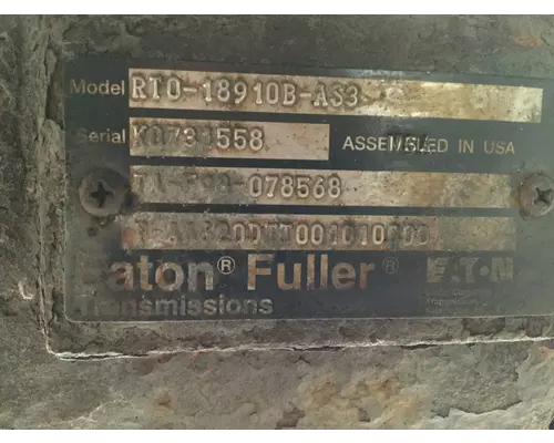 Fuller RTO18910B-AS3 Transmission