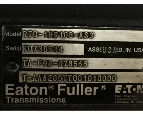 Fuller RTO18910B-AS3 Transmission