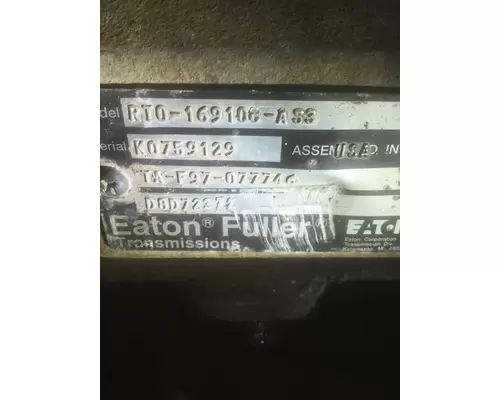 Transmission Assembly FULLER RTO16910CAS3 LKQ Heavy Truck - Goodys