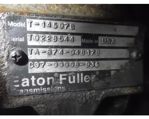 Transmission Assembly FULLER T14607B LKQ Thompson Motors - Wykoff