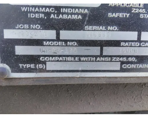 GALBREATH OUTSIDE (OR) RAIL EQUIPMENT, MOUNTED ROLLOFF HOIST ASSEMBLY