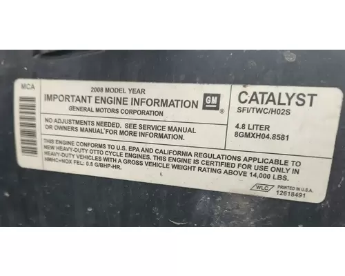 GM/Chev (HD) 4.8 Engine Assembly