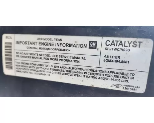 GM/Chev (HD) 4.8 Engine Assembly