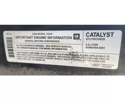 GM/Chev (HD) 4.8 Engine Assembly