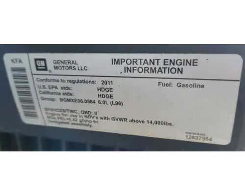 GM/Chev (HD) 6.0L Engine Assembly