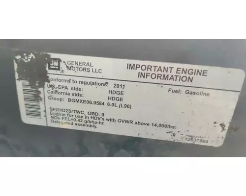 GM/Chev (HD) 6.0L Engine Assembly