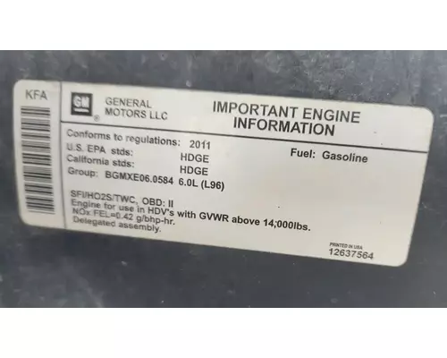GM/Chev (HD) 6.0L Engine Assembly