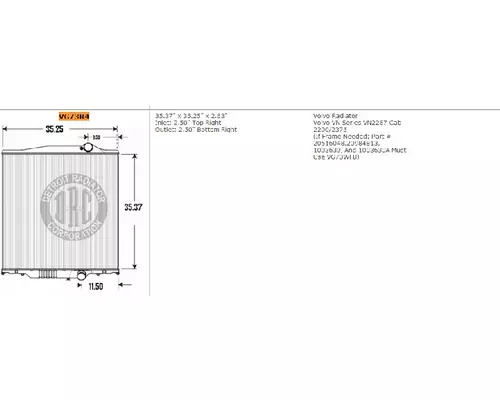 GMC/VOLVO/WHITE VNL660 Radiator