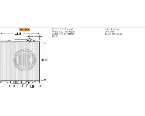 GMC/VOLVO/WHITE VNL660 Radiator