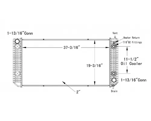 GMC C4500 RADIATOR ASSEMBLY