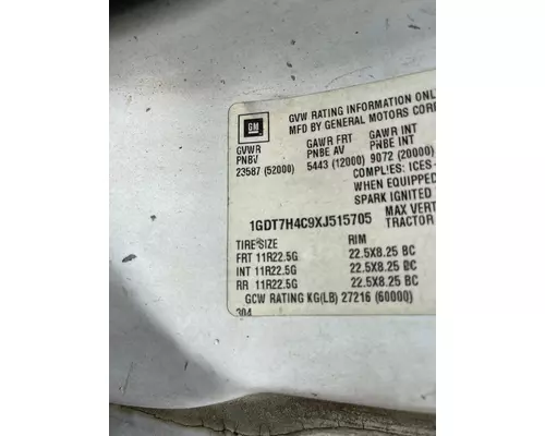 GMC C7500 Complete Vehicle