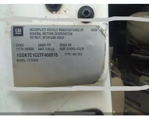 GMC C7500 Parts Vehicles