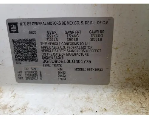 GMC SIERRA Complete Vehicle