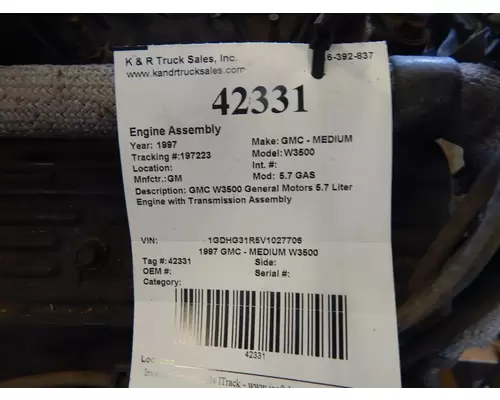 GM 5.7 GAS Engine Assembly
