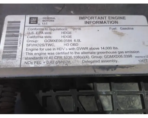 GM 6.0L V8 GAS ENGINE ASSEMBLY