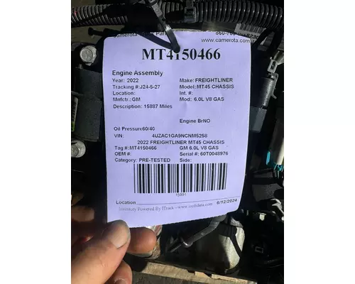 GM 6.0L V8 GAS Engine Assembly