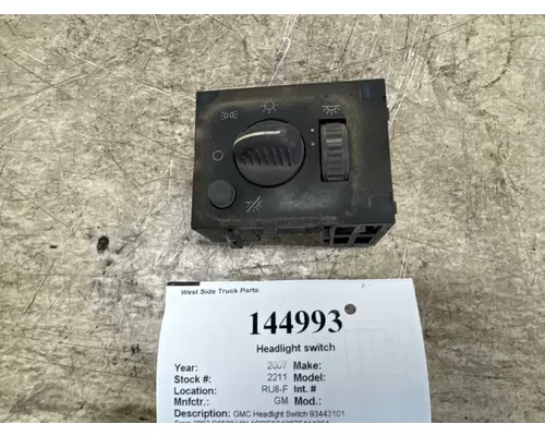 GM 93443101 Headlight switch