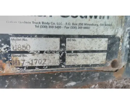 GODWIN ALL TRUCK BODIES, DUMP BED