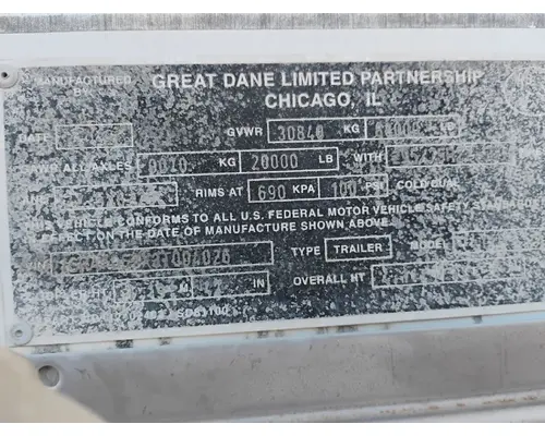 GREAT DANE DRYVAN Complete Vehicle