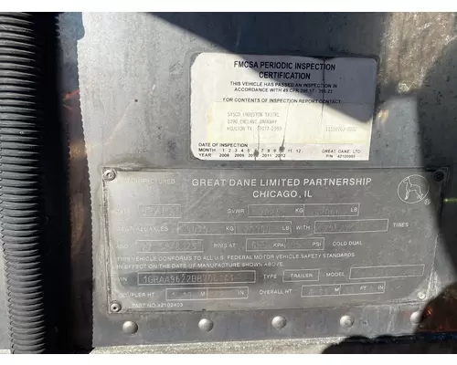 GREAT DANE REEFER Fuel Tank