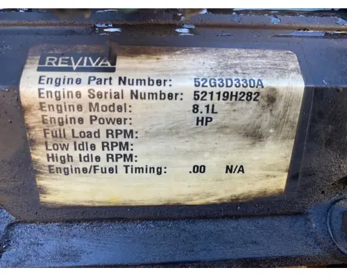 Engine Assembly GM/Chev (HD) 8.1L GAS Complete Recycling Group LLC