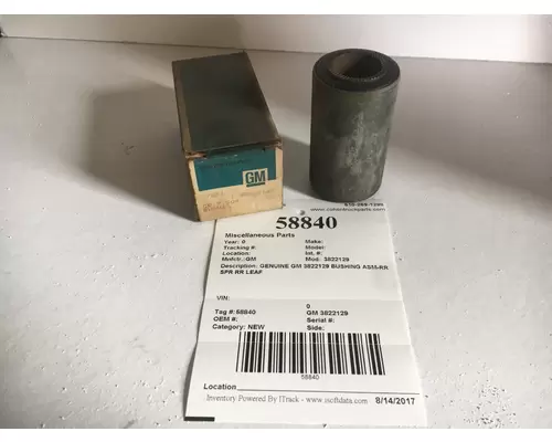 Miscellaneous Parts GM 3822129 WM. Cohen &amp; Sons