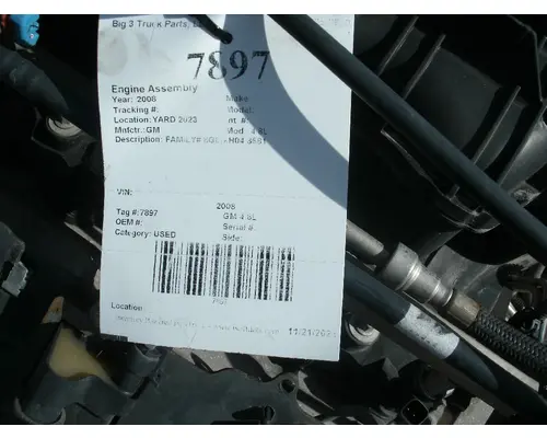 Engine Assembly GM 4.8L Big 3 Truck Parts, LLC