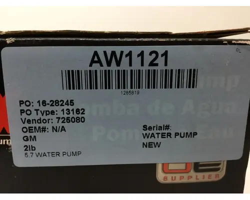 Water Pump GM 5.7L V8 GAS Marshfield Transportation Products