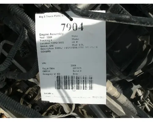 Engine Assembly GM 6.0L Big 3 Truck Parts, LLC